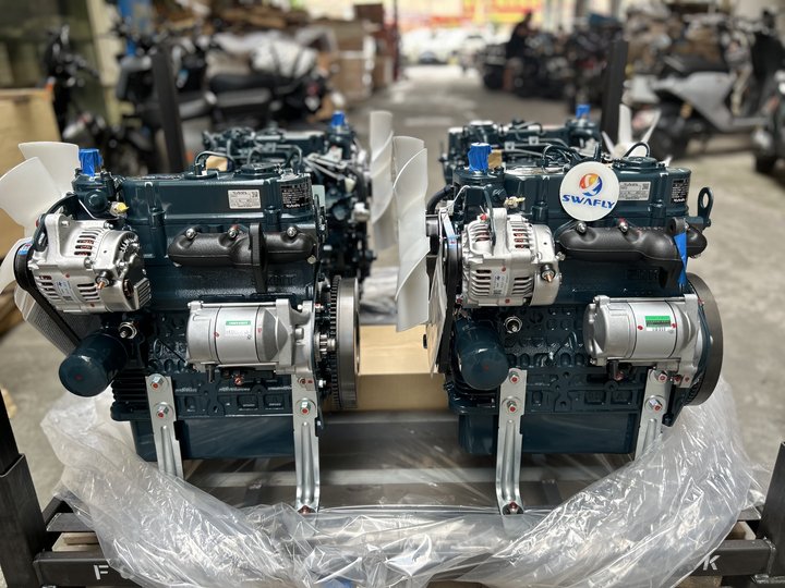 WALFY MACHINATIO CO., Limited Annuntiationes Shipment de quattuor KUBOTA D902 Engines