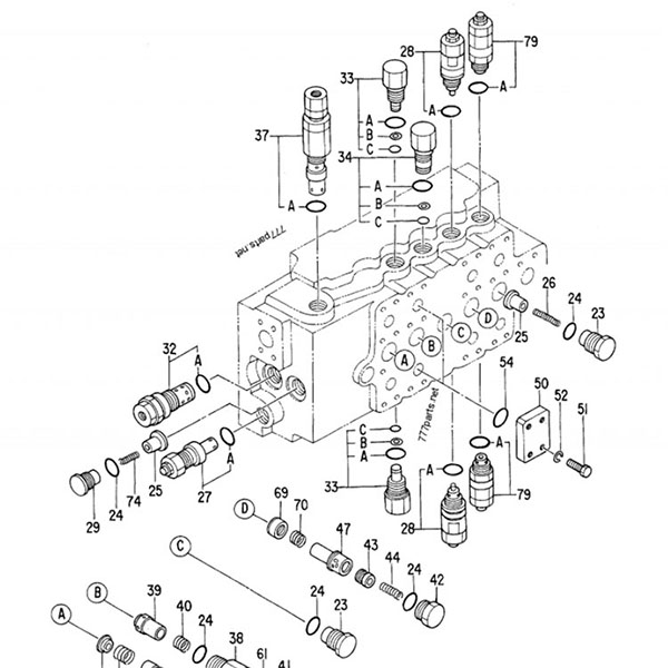 Hitachi EX300-2 Hydraulica Imperium Valvae 4314749